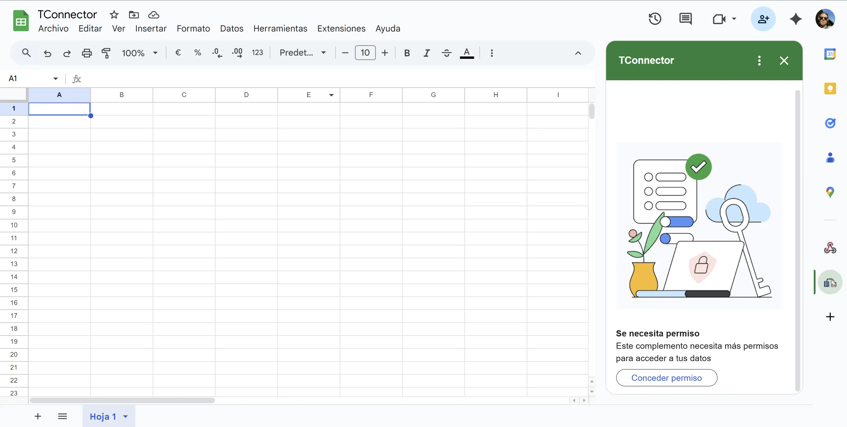 Se necesita permiso para acceder a los datos
